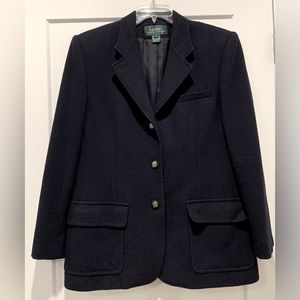 Vintage Ralph Lauren Navy Blue Blazer